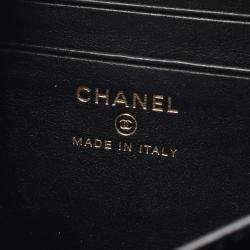 Pre Owned Chanel Filigree Mini Black Leather Shoulder Bag