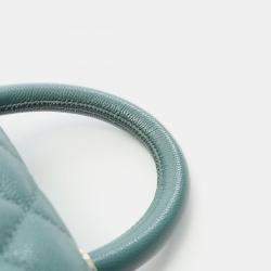 Pre Owned Chanel Coco Handle XXS Green Leather Top Handle Bag