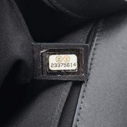Pre Owned حقيبة شانييل بوي كبيرة جلد تويد أسود على الكتف