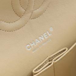 مملوكة مسبقًا Chanel Classic Double Flap Small Beige Leather Shoulder Bag