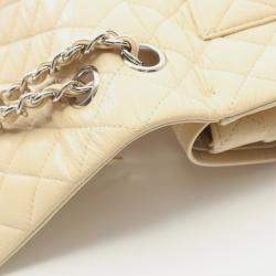 مملوكة مسبقًا Chanel Classic Double Flap Small Beige Leather Shoulder Bag