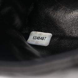 Pre Owned Chanel Flap Acrylic Chain Black Leather Shoulder Bag