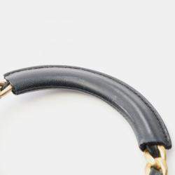 مملوكة مسبقًا حقيبة شانيل كتف جلد حمل أسود CC لووب-إن جلد الخراف الضأن