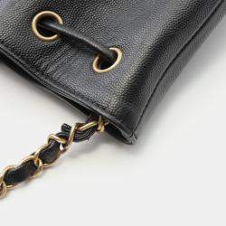 مملوكة مسبقًا حقيبة شانيل بلاك ليذر دوفيل كتف