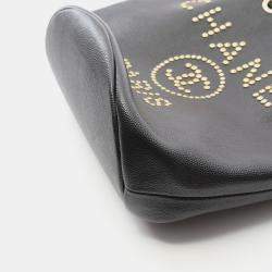 مملوكة مسبقًا حقيبة شانيل بلاك ليذر دوفيل كتف