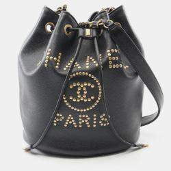 مملوكة مسبقًا حقيبة شانيل بلاك ليذر دوفيل كتف