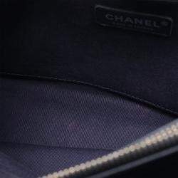 Pre Owned Chanel Neo Executive Navy Blue Leather Tote Bag