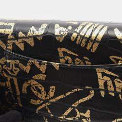 Pre Owned حقيبة شانيل جلد غرافيتي ذهبي أسود 2.55 شانهولدر