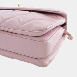 Pre Owned Chanel Pink Small Lambskin Trendy CC Top Handle Bag
