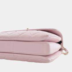 Pre Owned Chanel Pink Small Lambskin Trendy CC Top Handle Bag