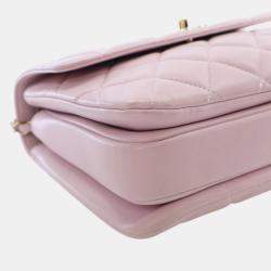 Pre Owned Chanel Pink Small Lambskin Trendy CC Top Handle Bag
