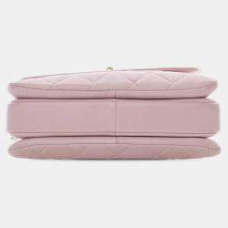 Pre Owned Chanel Pink Small Lambskin Trendy CC Top Handle Bag