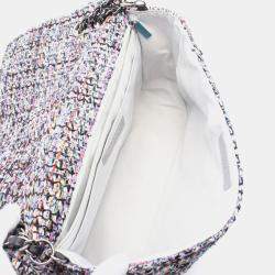 Pre Owned حقيبة شانيل قلاب كاميليا تويد بألوان متعددة للكتف