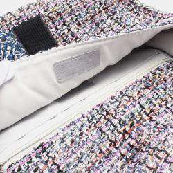 Pre Owned حقيبة شانيل قلاب كاميليا تويد بألوان متعددة للكتف