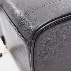Pre Owned Chanel CC Black Leather Vanity Case Clutch Bag