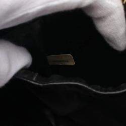 Pre Owned Chanel CC Black Leather Vanity Case Clutch Bag