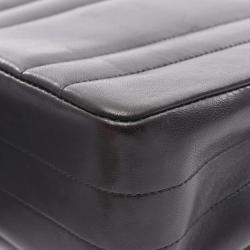 Pre Owned Chanel Mademoiselle Black Leather Shoulder Bag