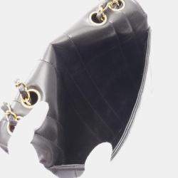 Pre Owned Chanel Mademoiselle Black Leather Shoulder Bag