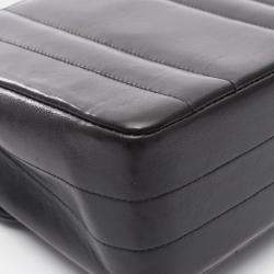 Pre Owned Chanel Mademoiselle Black Leather Shoulder Bag