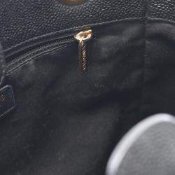 Pre Owned حقيبة شانيل توت جلد سوداء صغيرة بيتيت شوبينغ PST