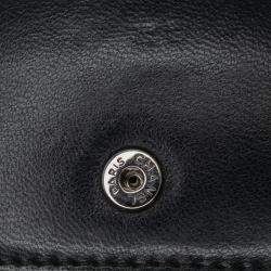 Pre Owned Chanel Black CC Quilted Lambskin Wallet On Chain