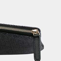 Pre Owned Chanel Black Medium Straw Deauville O Case Clutch