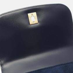 Pre Owned Chanel Paris-Le19M My Sweet CC Blue Leather Flap Bag