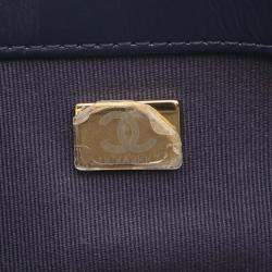 Pre Owned Chanel Paris-Le19M My Sweet CC Blue Leather Flap Bag