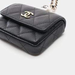 مملوكة مسبقًا Chanel CC Black Leather Coin Purse