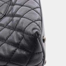 Pre Owned Chanel Coco Handle Black Leather Top Handle Bag