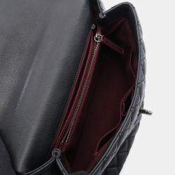 Pre Owned Chanel Coco Handle Black Leather Top Handle Bag