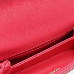 Pre Owned Chanel Pink Mini Caviar Coco Chain Top Handle Bag