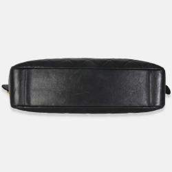 Pre Owned Chanel Vintage Black Quilted Lambskin Matelasse Chain Shoulder Bag