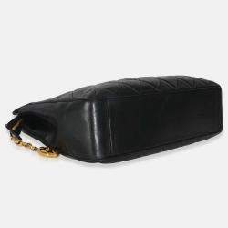 Pre Owned Chanel Vintage Black Quilted Lambskin Matelasse Chain Shoulder Bag