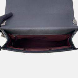 Pre Owned Chanel Boy Large Black Lambskin Matelasse Coco Mark Chain Shoulder Bag