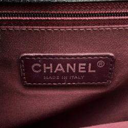 Pre Owned Chanel Boy Large Black Lambskin Matelasse Coco Mark Chain Shoulder Bag