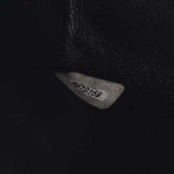 Pre Owned Chanel Coco Mark Gray Denim Handbag 