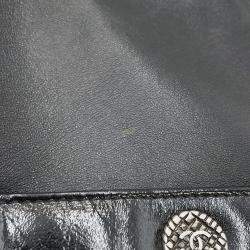 Pre Owned Chanel Shoulder Bag Coco Mark Girl Lambskin Black