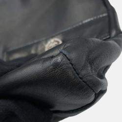Pre Owned Chanel Shoulder Bag Coco Mark Girl Lambskin Black