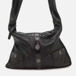 Pre Owned Chanel Shoulder Bag Coco Mark Girl Lambskin Black