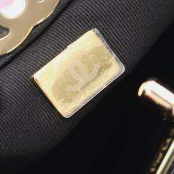 Pre Owned Chanel Chanel 31 Shoulder Bag Patent Leather Pink And Black