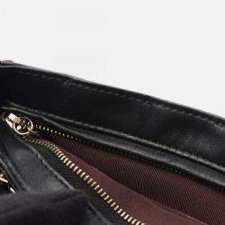 Pre Owned Chanel Shoulder Bag Lambskin Leather Black