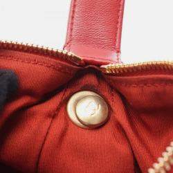 Pre Owned Chanel 19 Disneuf Matelasse Small Hobo Bag Shoulder In Lambskin Leather Red