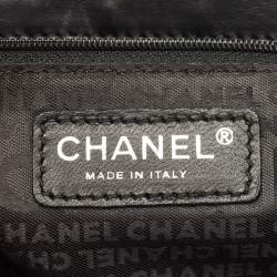 Pre Owned Chanel Black Quilted Leather No.5 Camellia Flap Bag