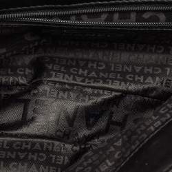 Pre Owned Chanel Black Quilted Leather No.5 Camellia Flap Bag