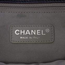Pre Owned Chanel Navy Blue Medium Caviar French Riviera Flap