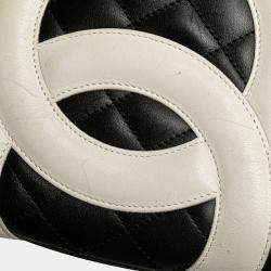 Pre Owned Chanel Black Medium Lambskin Cambon Ligne Tote