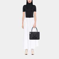 Pre Owned Chanel Black Caviar Medallion Tote