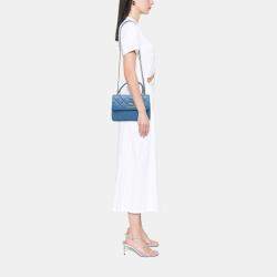 Pre Owned Chanel Blue Small Quilted Lambskin Trendy CC Flap
