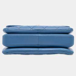 Pre Owned Chanel Blue Small Quilted Lambskin Trendy CC Flap